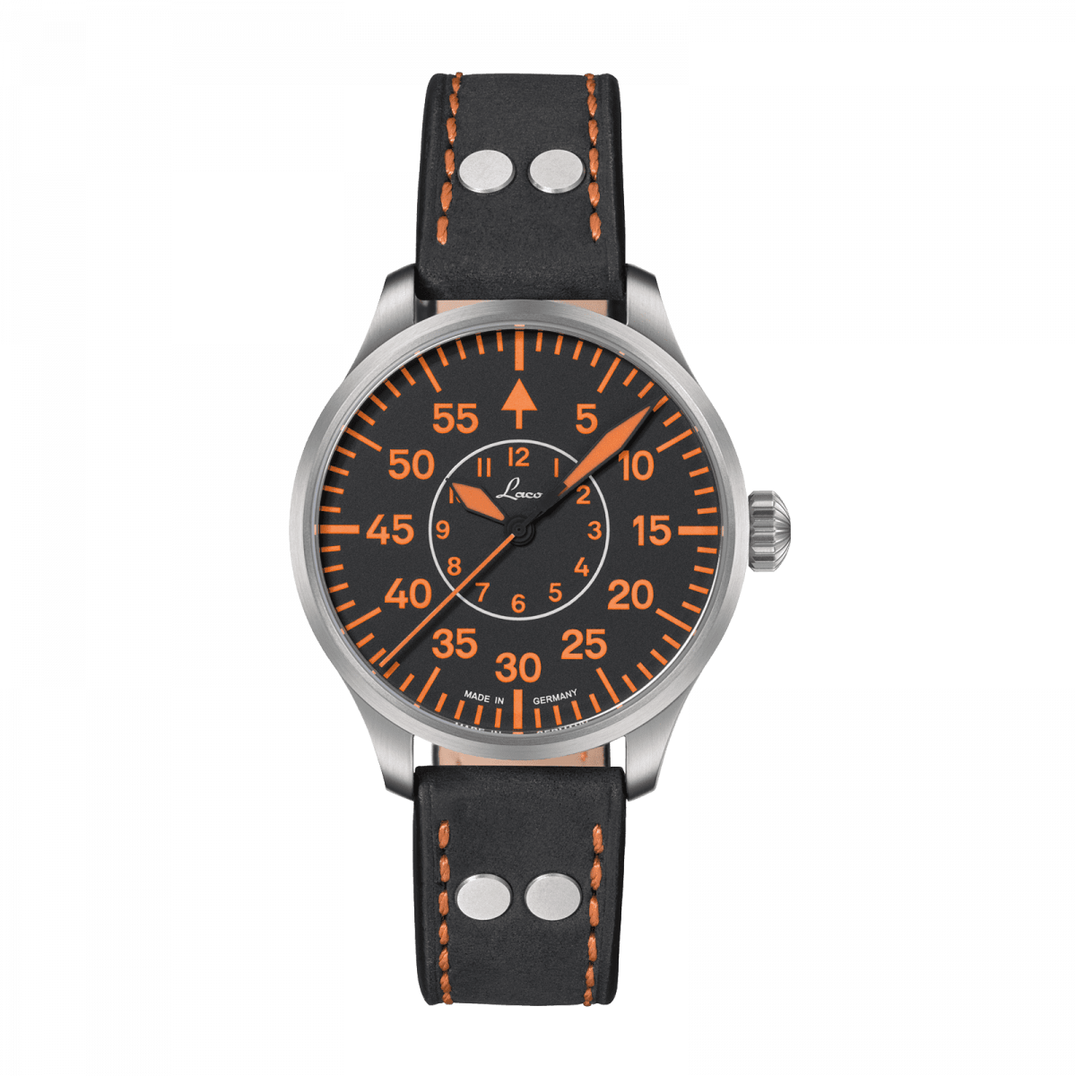 Pre-owned Laco - Palermo 39 - Flieger Type-b Orange Automatic Pilot Watch, 862130