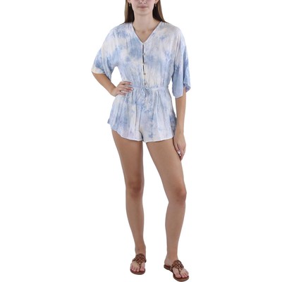 Короткий дневной комбинезон Vintage Havana Girls Blue Tie-Dye, M BHFO 0892