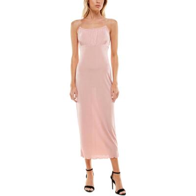 

Розовое прозрачное платье-комбинация миди без рукавов Ultra Flirt Emma  BHFO 6836, Mauve