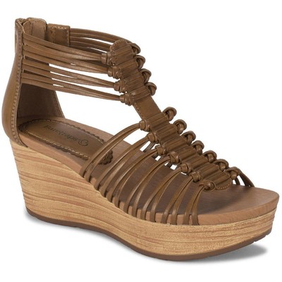 

Женские туфли на танкетке Baretraps Maelei Brown Woven 8.5 Medium (B,M) BHFO 7235, Auburn, Maelei