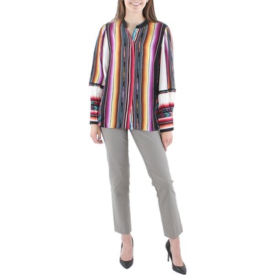 

Женская блузка в разноцветную полоску с длинными рукавами Kobi Halperin Felina, топ  BHFO 9769, Magenta multi