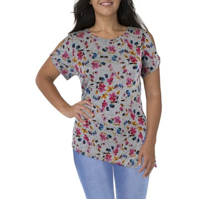 

Rachel Rachel Roy Женский серый пуловер с цветочным принтом плюс  BHFO 6791, Gray floral