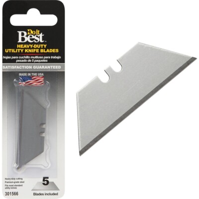 Do it Best 2-Point Heavy-Duty 2-3/8''  Utility Knife Blade 5 pk  (301566) FS