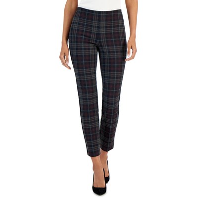 Женские черные клетчатые брюки Anne Klein в клетку с завышенной талией на щиколотках XL BHFO 6456