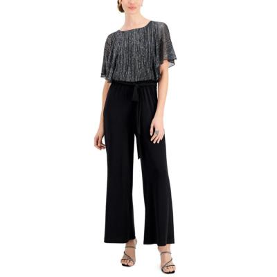 

Женский черный широкий комбинезон Connected Apparel Evening Petites  BHFO 4688, Black/silver