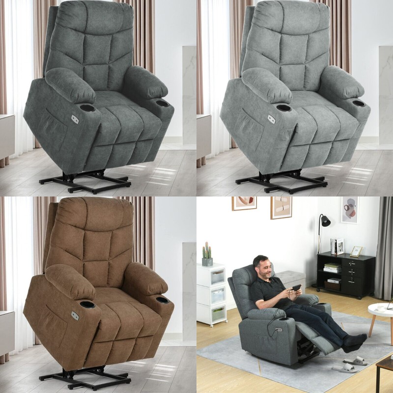 Power Lift Electric For Elderly W/ Heat Massage Usb Ports Remotes