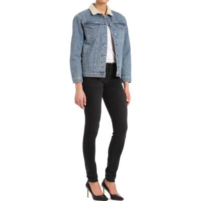 

Mavi Jeans Женская короткая теплая джинсовая куртка Karla Faux Sherpa Верхняя одежда BHFO 2438, Mid 90's sherpa, Karla