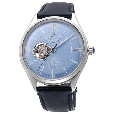 Pre-owned Orient Star Rk-at0203l Blue Dial Automatic Mechanical Skeleton Watch Men Japan