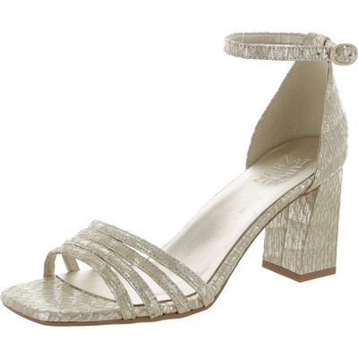 Naturalizer Womens Thena Gold Pumps Ankle Strap Shoes 8.5 Wide (C,D,W) BHFO 6958