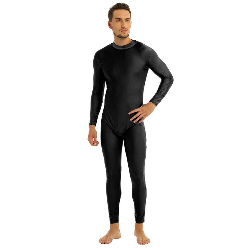 Men's Full Body suit Underwear Long Sleeve SkinTight Unitard Jumpsuit