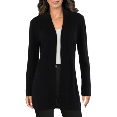 Nic + Zoe Womens Black Cotton Blend Open Front Cardigan Sweater S BHFO 4403