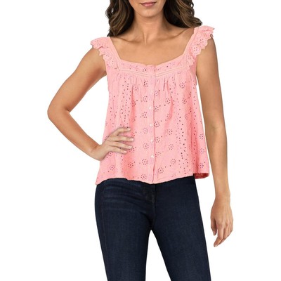 Женская розовая рубашка на бретелях с кружевной отделкой Lucky Brand XS BHFO 4140