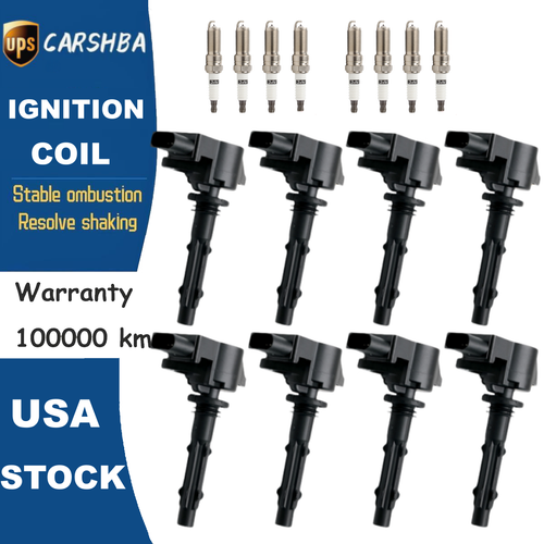 8 For 2007-2011 Mercedes-Benz S550 5.5L V8 Ignition Coil AND  Spark Plug