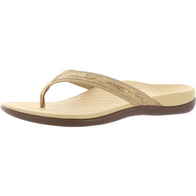 Женские босоножки-горки Vionic Womens 44 Tide ll бежевого цвета на плоской подошве 9 средних размеров (B,M) BHFO 3203