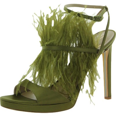 

Sam Edelman Женские атласные туфли на каблуке Jacinta Green 10,5 средний (B,M) BHFO 5137, Olive satin, Jacinta