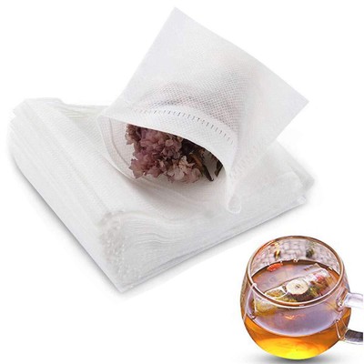 400 pcs Tea Filter Bags,Disposable Empty Cotton Drawstring Seal Filter Loose ...