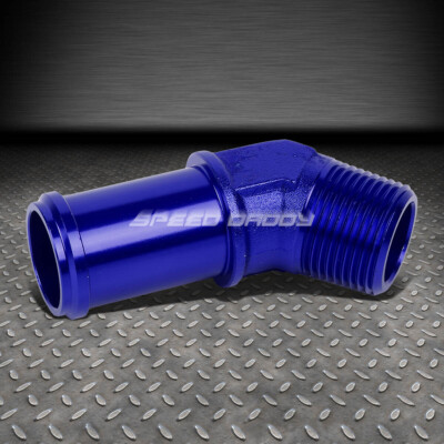 РАЗЪЕМ 3/4 NPT С РАЗЪЕМОМ ОТ 45 ГРАДУСОВ ДО 1 ПАТРУБКА ДЛЯ ШЛАНГА СИНИЙ АЛЮМИНИЕВЫЙ ПЕРЕХОДНИК