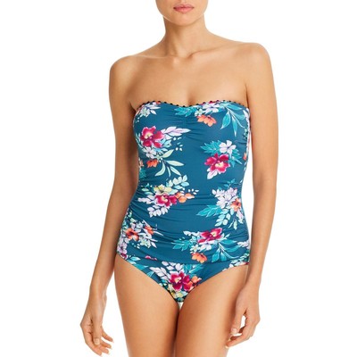 

Tommy Bahama Женский цельный купальник зеленого цвета с цветочным принтом Floral Springs  BHFO 4473, Caledon sea