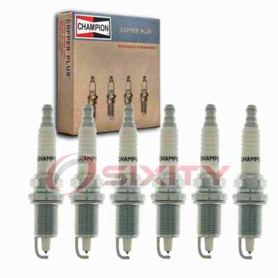 6 pc Champion Copper Plus 955M Spark Plugs for XC12PEPB 3271 Ignition Wire im