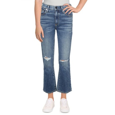 Укороченные джинсы Le Jean Womens Bella Blue Flare Destroyed Denim 25 BHFO 3357