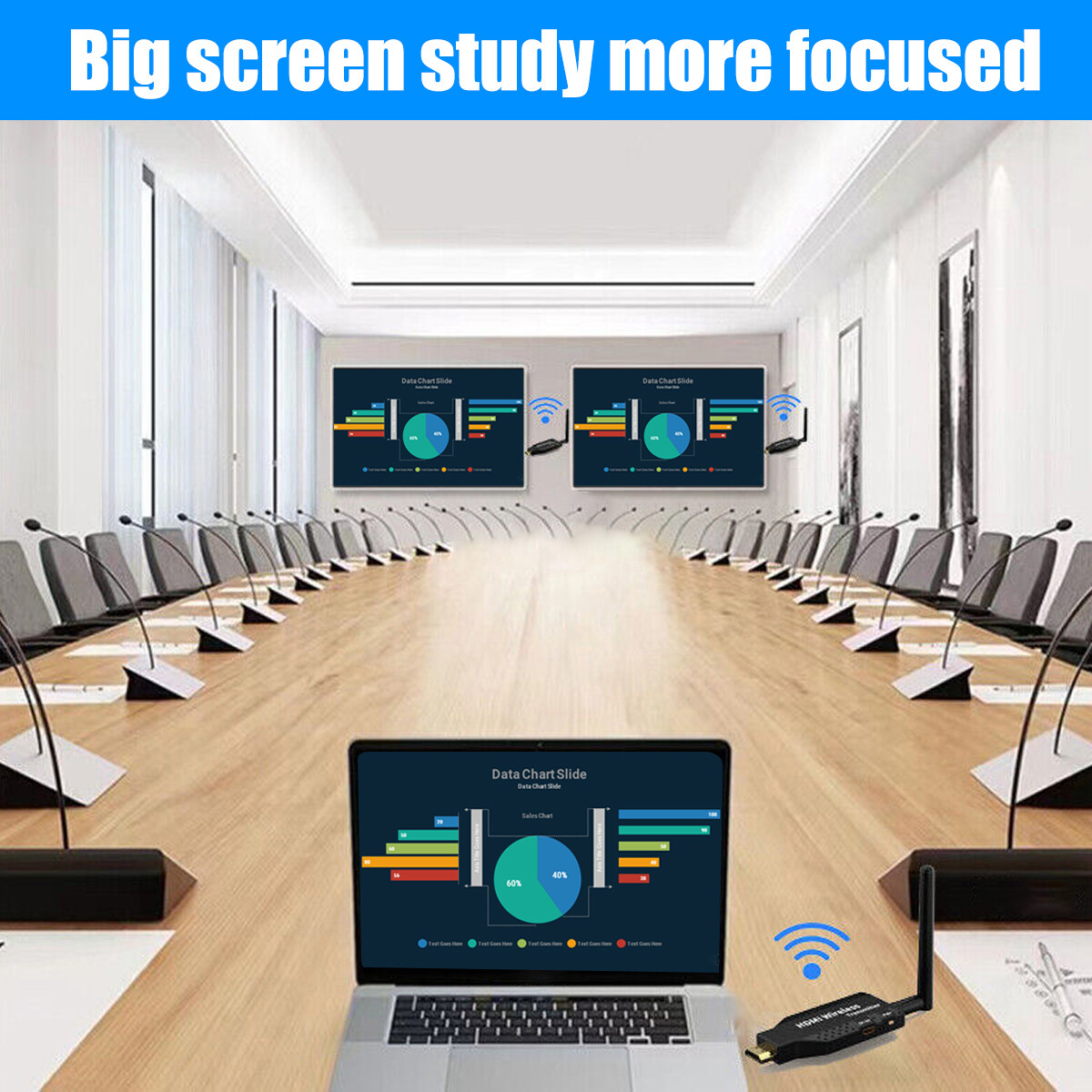 100M Wireless HDMI Video Transmitter and Receiver TV Stick Screen Share Extender