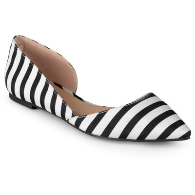 

Коллекция Journee Женские туфли Cortni B/W DOrsay 8 Medium (B,M) BHFO 0525, Stripe