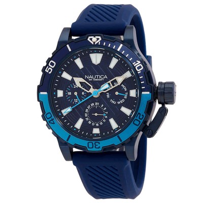 Мужские часы Nautica Glenrock Lagoon с кварцевым синим циферблатом NAPGLAS35