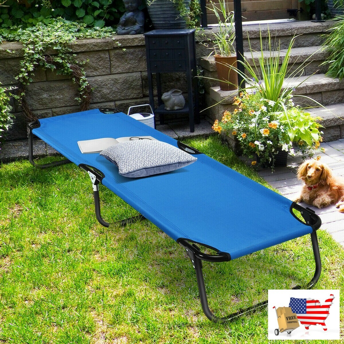 Folding Camping Bed Outdoor Portable Military Cot Sleeping Hiking eBay