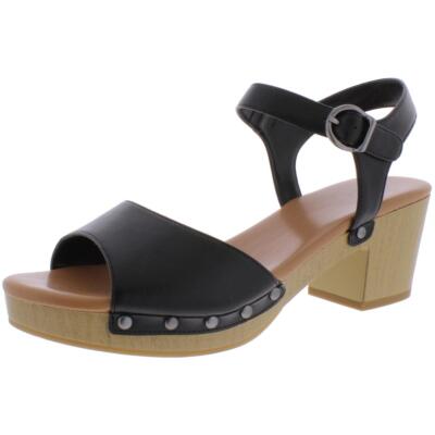 Style & Co. Womens Anddreas Black Heel Sandals  Shoes 12 Medium (B,M) BHFO 4191