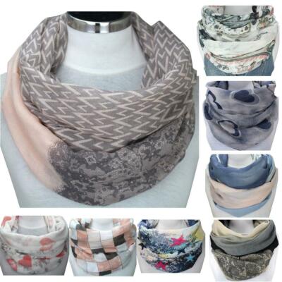 NEU XXL DAMEN SCHAL LUXUS MUSTER SCHLAUCH Schlauchschal Loopschal Loop Rundschal