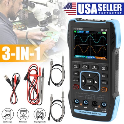 FNIRSI 2C23T Handheld Digital Oscilloscope Multimeter＆Function Signal Generator