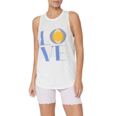 

Футболка Spiritual Gangster Womens Love Movment Graphic Tee BHFO 4799, Cream