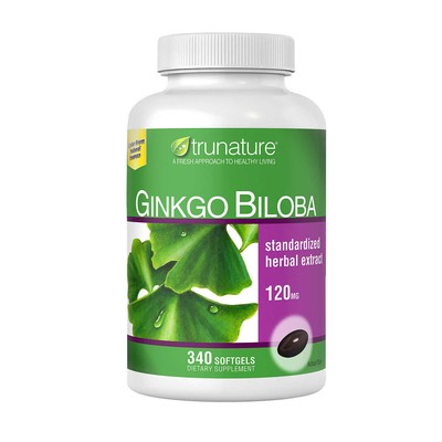 trunature GINKGO BILOBA 120mg, 340 softgels *** Support Memory ***