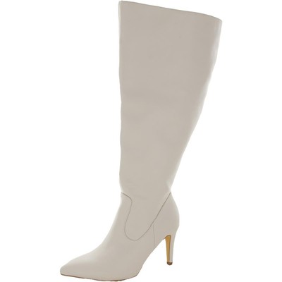 Модные по фигуре женские сапоги до колена цвета слоновой кости Shoes 7 Medium (B,M) BHFO 5516