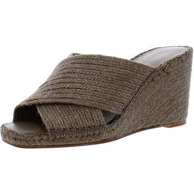 

Женские сандалии Vince Gaelan 2 Taupe Slide на танкетке 7,5 средний (B,M) BHFO 2995, Taupe fabric, Gaelan 2
