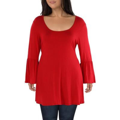 24seven Comfort Apparel Женский трикотажный пуловер туника Верхняя рубашка Plus BHFO 0998