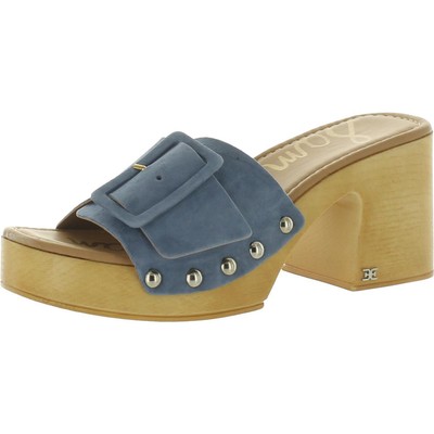 Sam Edelman / женские летние замшевые туфли Marcia синего цвета на каблуке 6 см (B, M) BHFO 0037