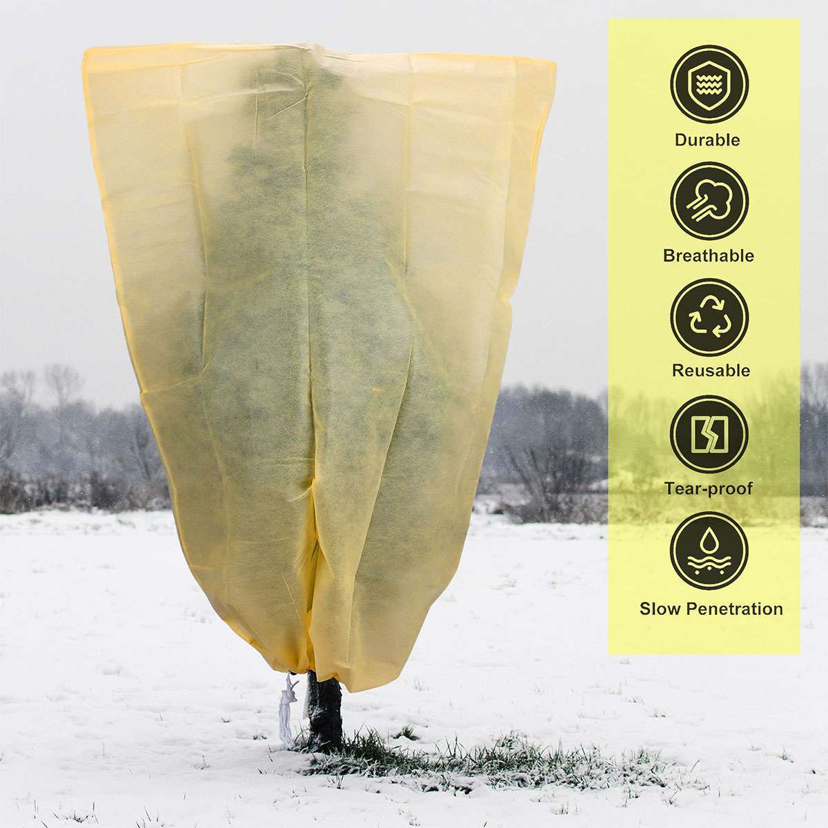 Frost Freeze Protection Bags For Plants Winter Drawstring Garden Plant Cover Bag