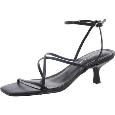 Женская повседневная обувь Madden Girl в стиле Chique, черная, с открытым носком, 9 Средний размер (B, M), BHFO 6997