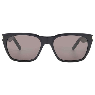 Pre-owned Saint Laurent Black Square Men's Sunglasses Sl 598 001 56 Sl 598 001 56
