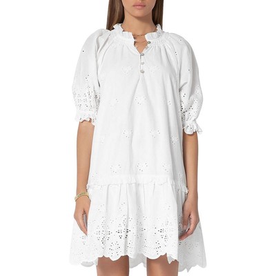 

Белое хлопковое мини-платье с люверсами Tart Womens Mia  BHFO 2254, Белый