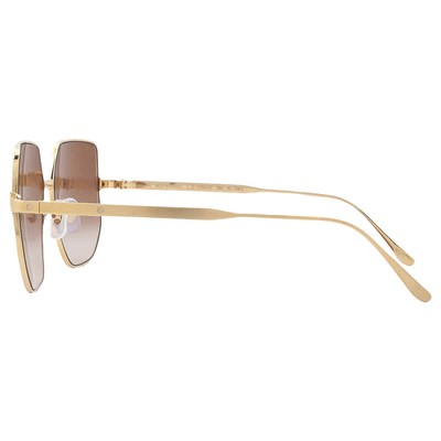 Pre-owned Cartier Brown Gradient Flash Geometric Ladies Sunglasses Ct0327s 002 58