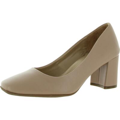 

Женские туфли без шнурков на блочном каблуке Naturalizer Warner Tan 9 Medium (B,M) BHFO 9646, Nude smooth