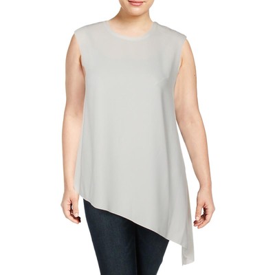 Женская белая блузка Anne Klein с асимметричным принтом День-ночь 8 BHFO 6904