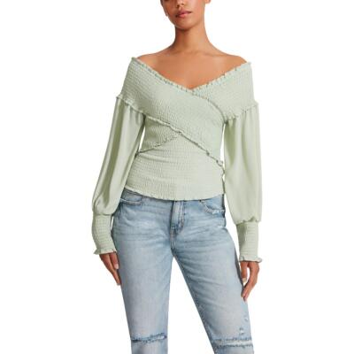 

Женская рубашка BB Dakota by Steve Madden Smock and Fire Green Blouse Shirt  BHFO 0493, Light sage