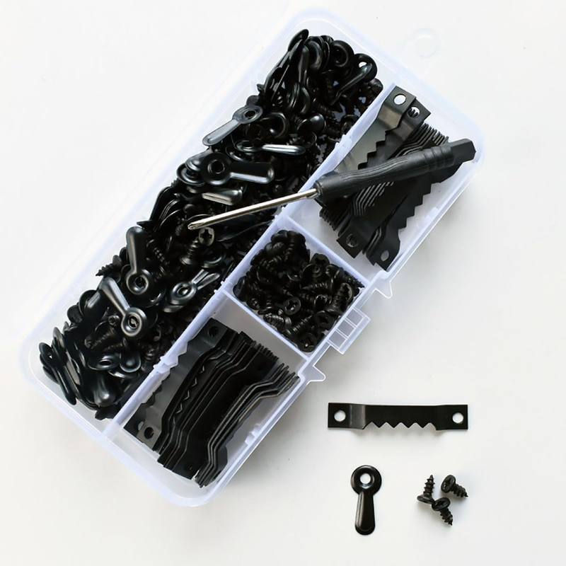 351 PCS Picture Hanging Kit, Sawtooth Picture Hangers, Photo Frame Turn Buttons