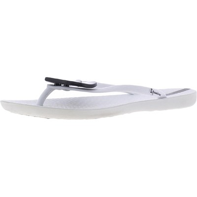 

Ipanema Womens Grendene White Flat Thong Sandals Shoes 9 Medium (B,M) BHFO 0263, White/black