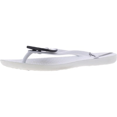 Ipanema Womens Grendene White Flat Thong Sandals Shoes 9 Medium (B,M) BHFO 0263