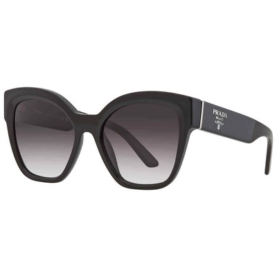Pre-owned Prada Grey Gradient Cat Eye Ladies Sunglasses Pr 17zs 1ab09s 54 Pr 17zs 1ab09s In Gray