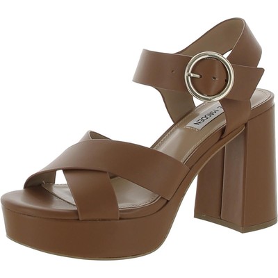 Steve Madden Womens Elkin Tan Platform Sandals Shoes 9.5 Medium (B,M) BHFO 4376